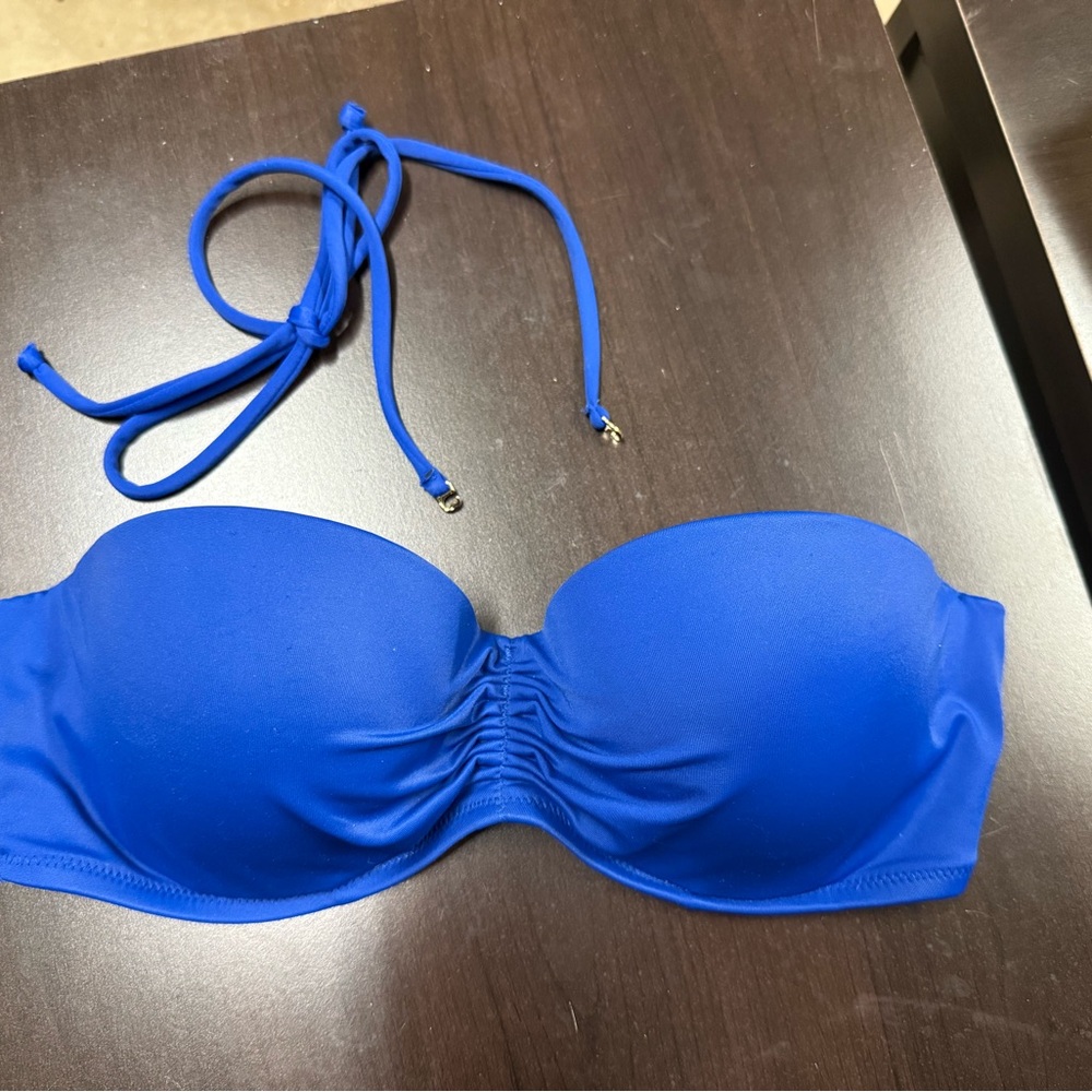 Victoria's Secret Blue Bandeau Bikini Top